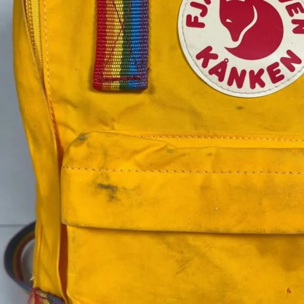 Fjallraven Kanken Yellow Rainbow small backpack